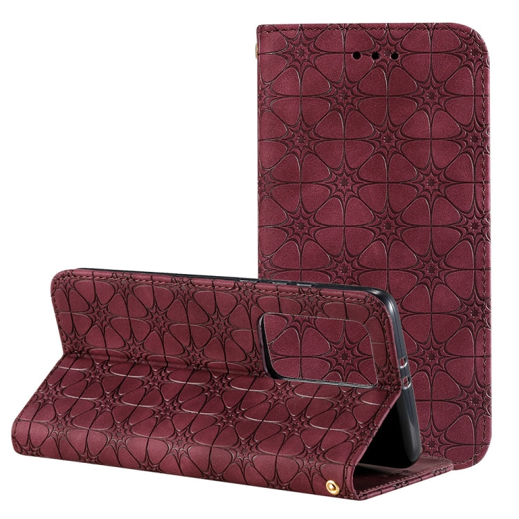 For Huawei P40 Pro+ Lucky Flowers Embossing Pattern Magnetic Horizontal Flip Leather Case with Holder & Card Slots