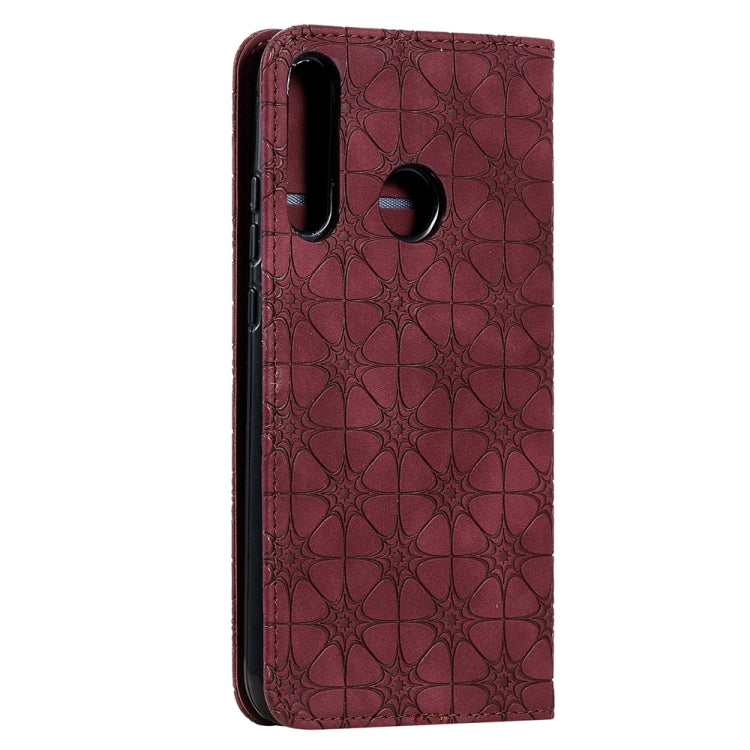 For Huawei P40 lite E / Y7p 2020 Lucky Flowers Embossing Pattern Magnetic Horizontal Flip Leather Case with Holder & Card Slots