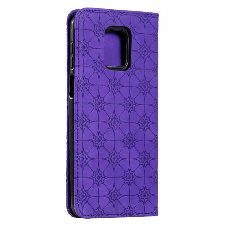 For Xiaomi Redmi Note 9 Pro Lucky Flowers Embossing Pattern Magnetic Horizontal Flip Leather Case with Holder & Card Slots