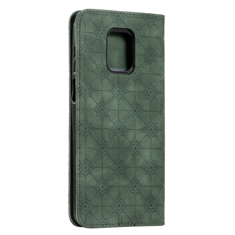 For Xiaomi Redmi Note 9 Pro Lucky Flowers Embossing Pattern Magnetic Horizontal Flip Leather Case with Holder & Card Slots