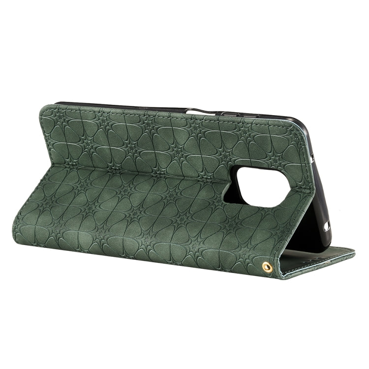 For Xiaomi Redmi Note 9 Pro Lucky Flowers Embossing Pattern Magnetic Horizontal Flip Leather Case with Holder & Card Slots