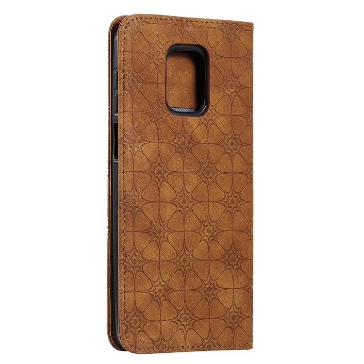 For Xiaomi Redmi Note 9 Pro Lucky Flowers Embossing Pattern Magnetic Horizontal Flip Leather Case with Holder & Card Slots