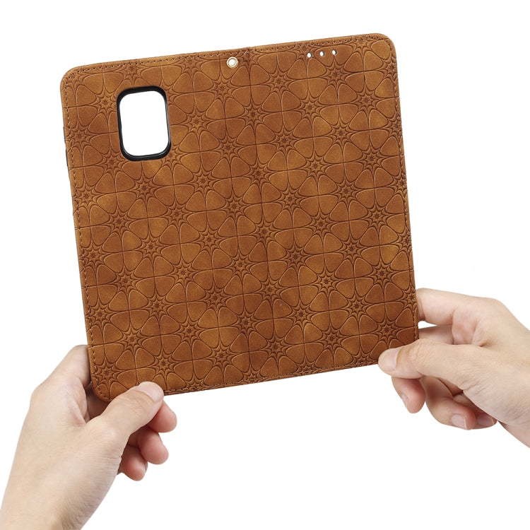 For Xiaomi Redmi Note 9 Pro Lucky Flowers Embossing Pattern Magnetic Horizontal Flip Leather Case with Holder & Card Slots