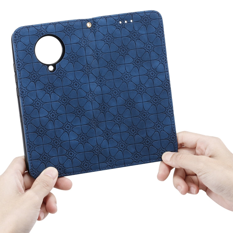 For Xiaomi Redmi K30 Pro Lucky Flowers Embossing Pattern Magnetic Horizontal Flip Leather Case with Holder & Card Slots