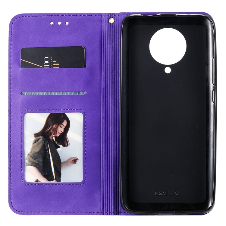 For Xiaomi Redmi K30 Pro Lucky Flowers Embossing Pattern Magnetic Horizontal Flip Leather Case with Holder & Card Slots