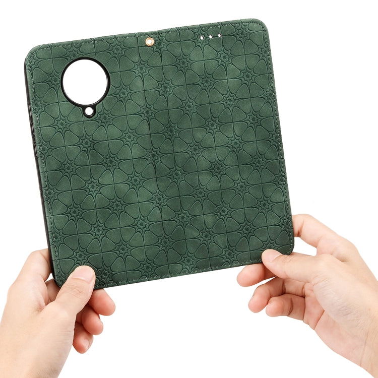 For Xiaomi Redmi K30 Pro Lucky Flowers Embossing Pattern Magnetic Horizontal Flip Leather Case with Holder & Card Slots