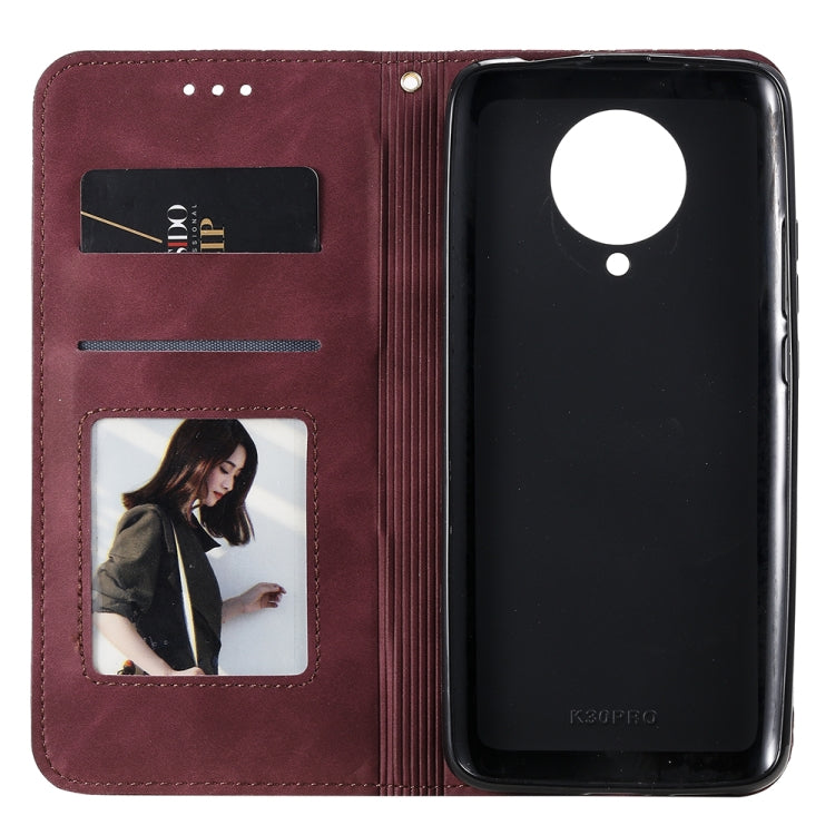 For Xiaomi Redmi K30 Pro Lucky Flowers Embossing Pattern Magnetic Horizontal Flip Leather Case with Holder & Card Slots