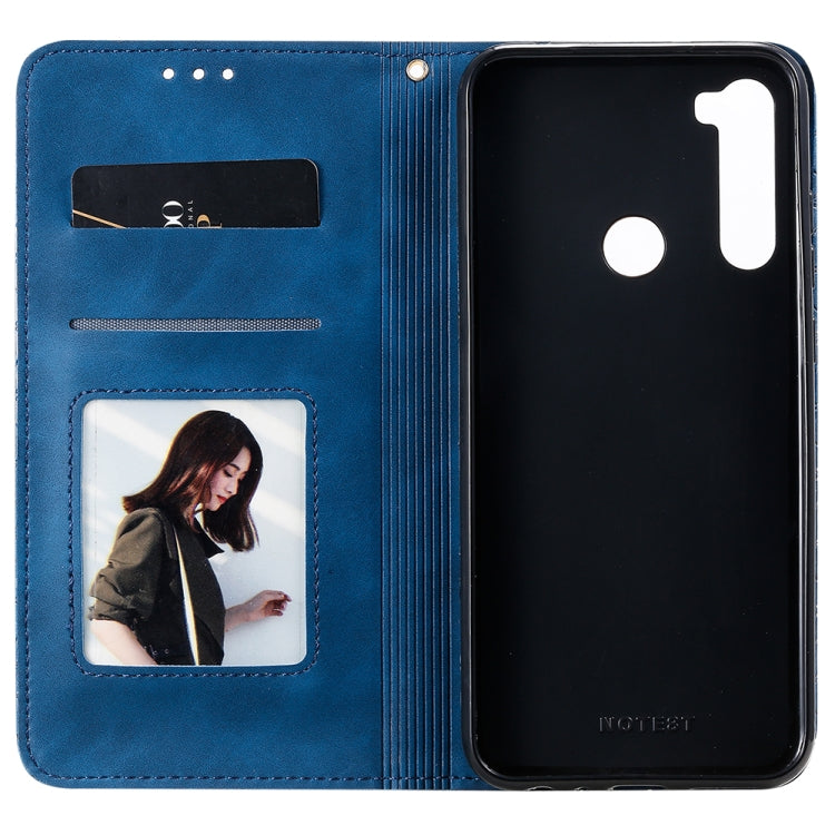 For Xiaomi Redmi Note 8T Lucky Flowers Embossing Pattern Magnetic Horizontal Flip Leather Case with Holder & Card Slots