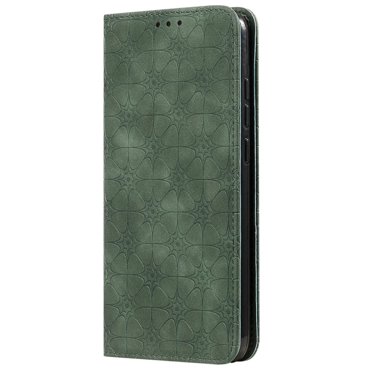 For Xiaomi Redmi Note 8T Lucky Flowers Embossing Pattern Magnetic Horizontal Flip Leather Case with Holder & Card Slots