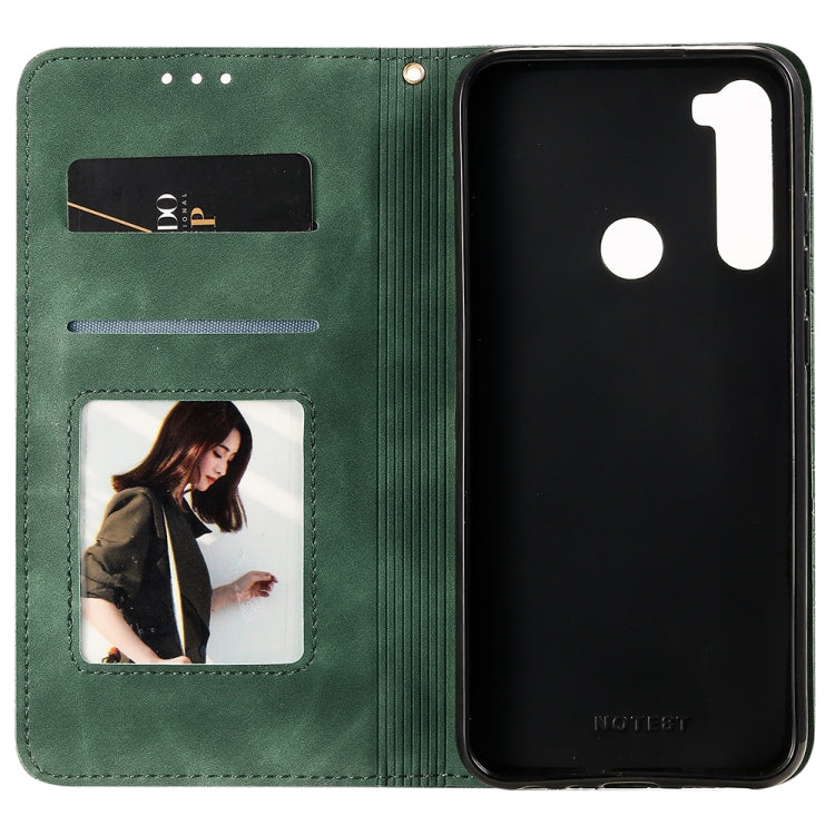 For Xiaomi Redmi Note 8T Lucky Flowers Embossing Pattern Magnetic Horizontal Flip Leather Case with Holder & Card Slots