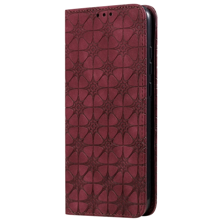 For Xiaomi Redmi Note 8T Lucky Flowers Embossing Pattern Magnetic Horizontal Flip Leather Case with Holder & Card Slots