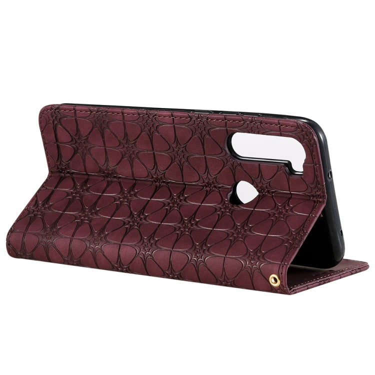 For Xiaomi Redmi Note 8T Lucky Flowers Embossing Pattern Magnetic Horizontal Flip Leather Case with Holder & Card Slots