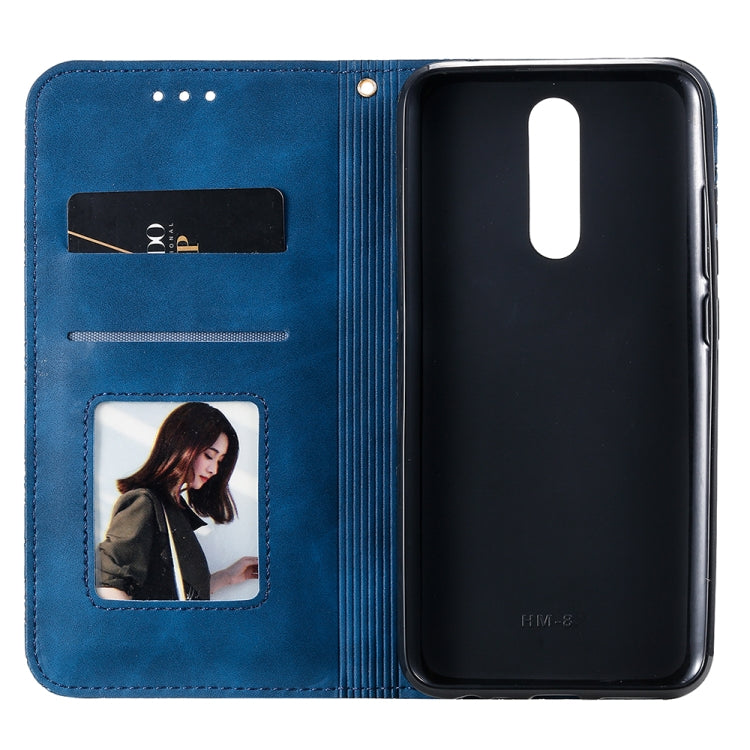 For Xiaomi Redmi 8A Lucky Flowers Embossing Pattern Magnetic Horizontal Flip Leather Case with Holder & Card Slots