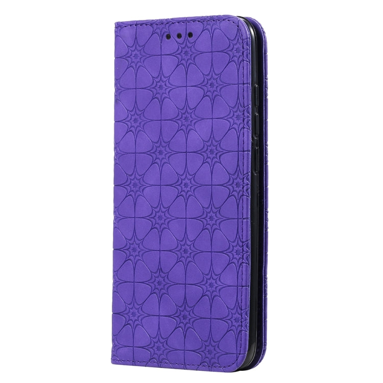 For Xiaomi Redmi 8A Lucky Flowers Embossing Pattern Magnetic Horizontal Flip Leather Case with Holder & Card Slots