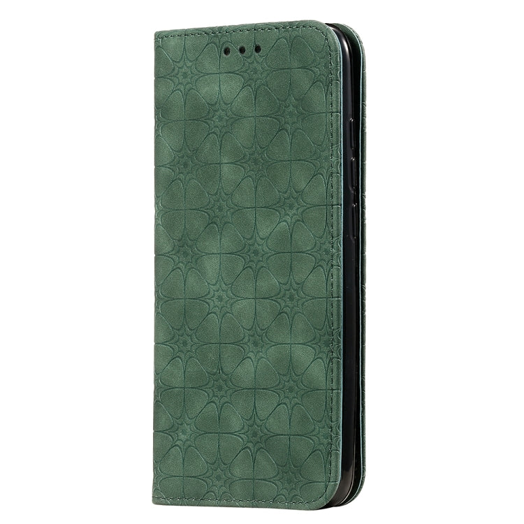 For Xiaomi Redmi 8A Lucky Flowers Embossing Pattern Magnetic Horizontal Flip Leather Case with Holder & Card Slots