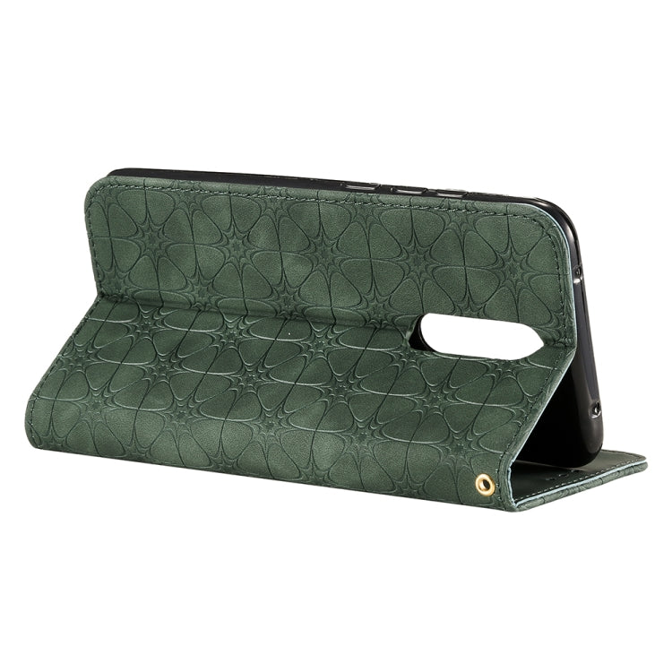 For Xiaomi Redmi 8A Lucky Flowers Embossing Pattern Magnetic Horizontal Flip Leather Case with Holder & Card Slots