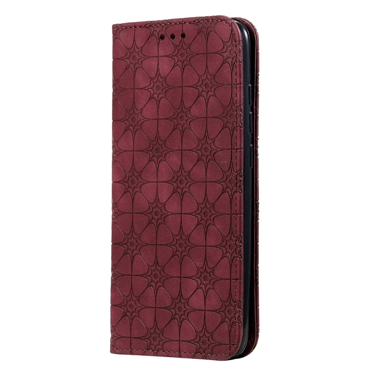 For Xiaomi Redmi 8A Lucky Flowers Embossing Pattern Magnetic Horizontal Flip Leather Case with Holder & Card Slots