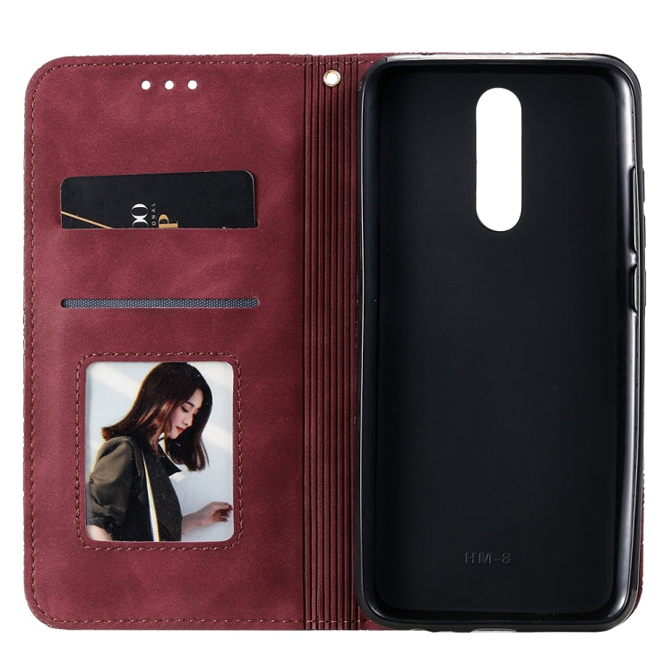 For Xiaomi Redmi 8A Lucky Flowers Embossing Pattern Magnetic Horizontal Flip Leather Case with Holder & Card Slots