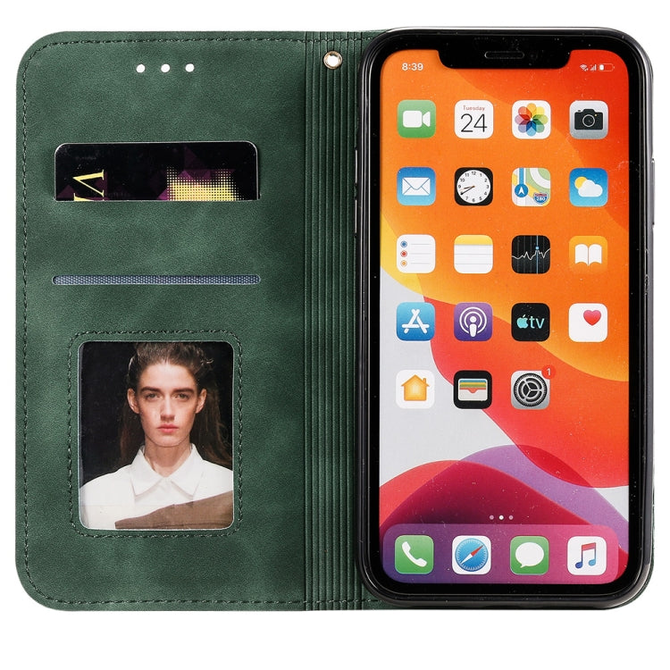For iPhone 11 Lucky Flowers Embossing Pattern Magnetic Horizontal Flip Leather Case with Holder & Card Slots
