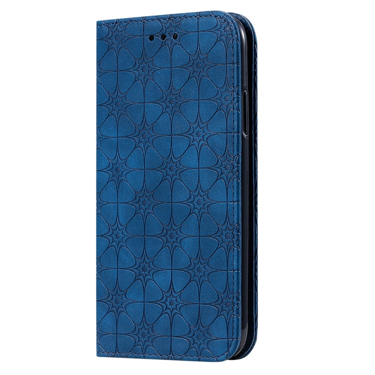 For iPhone 11 Pro Lucky Flowers Embossing Pattern Magnetic Horizontal Flip Leather Casewith Holder & Card Slots