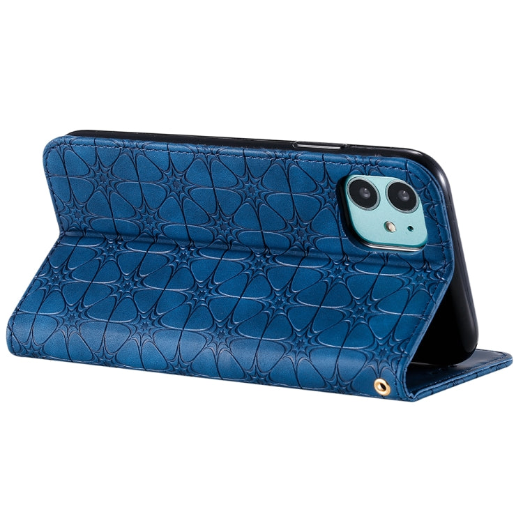 For iPhone 11 Pro Lucky Flowers Embossing Pattern Magnetic Horizontal Flip Leather Casewith Holder & Card Slots