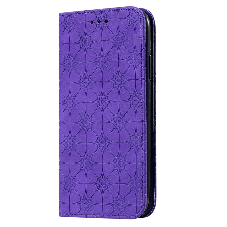 For iPhone 11 Pro Lucky Flowers Embossing Pattern Magnetic Horizontal Flip Leather Casewith Holder & Card Slots