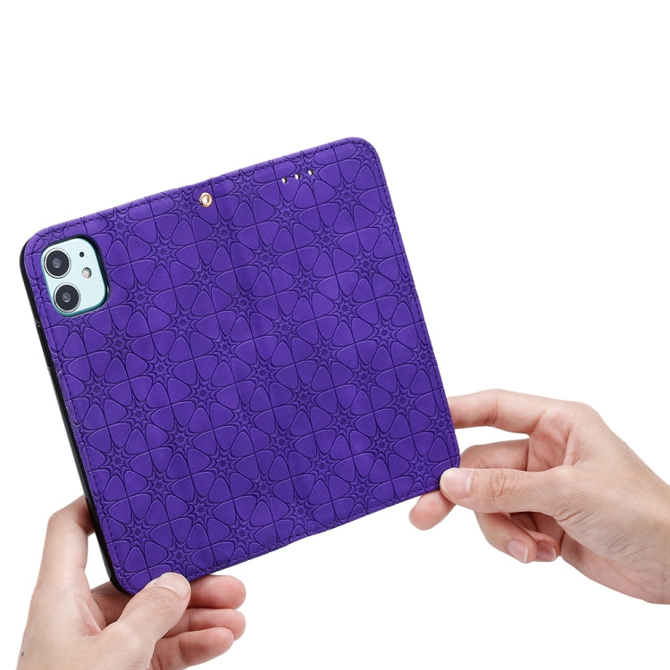 For iPhone 11 Pro Max Lucky Flowers Embossing Pattern Magnetic Horizontal Flip Leather Case with Holder & Card Slots