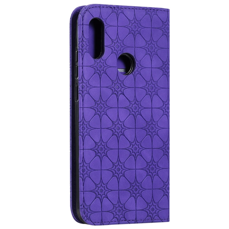 For Huawei Honor 8A 2020 / Y6 2019 Lucky Flowers Embossing Pattern Magnetic Horizontal Flip Leather Case with Holder & Card Slots