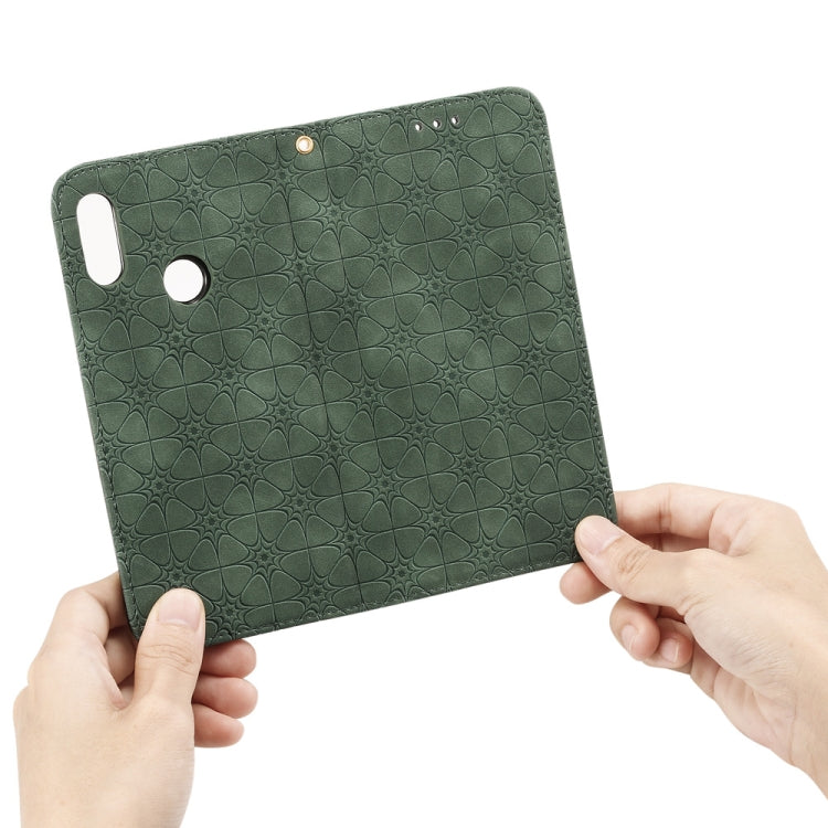 For Huawei Honor 8A 2020 / Y6 2019 Lucky Flowers Embossing Pattern Magnetic Horizontal Flip Leather Case with Holder & Card Slots