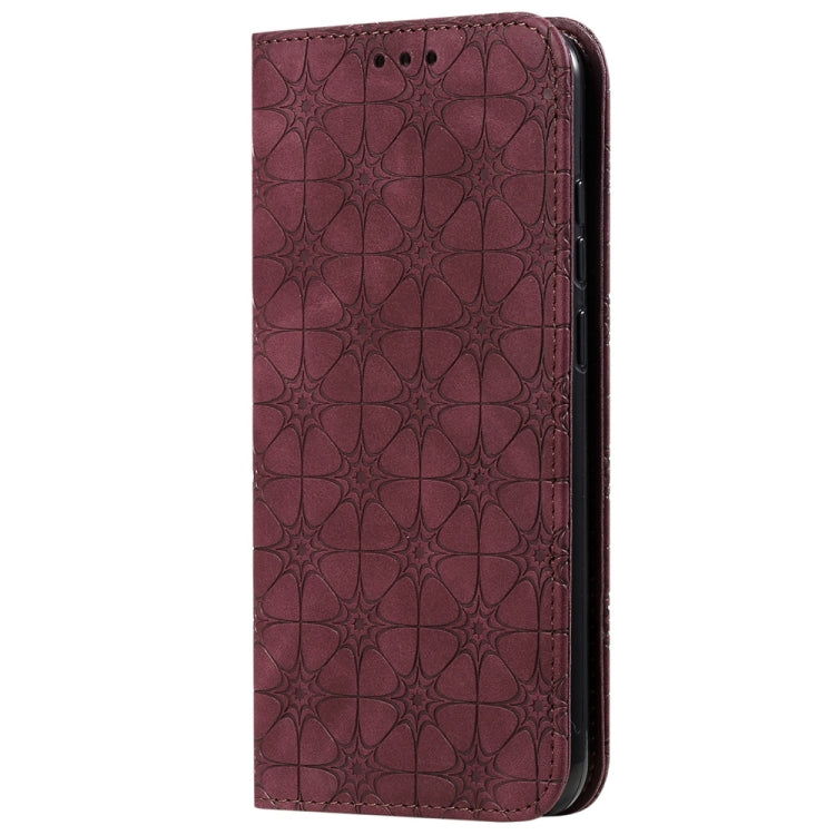 For Huawei Honor 8A 2020 / Y6 2019 Lucky Flowers Embossing Pattern Magnetic Horizontal Flip Leather Case with Holder & Card Slots