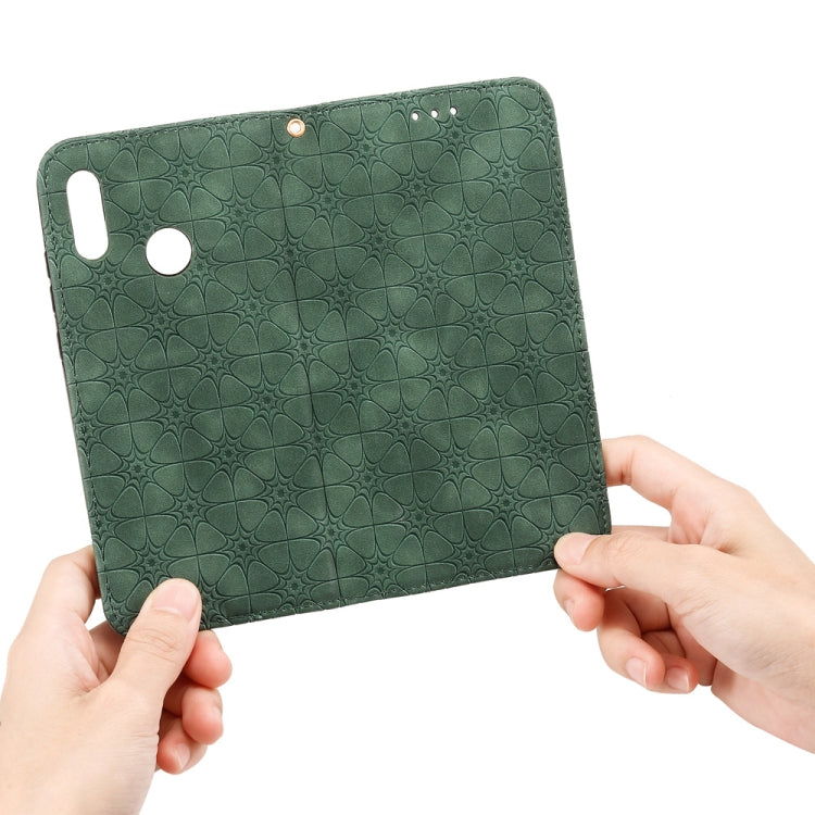 For Huawei Honor 10 Lite Lucky Flowers Embossing Pattern Magnetic Horizontal Flip Leather Case with Holder & Card Slots