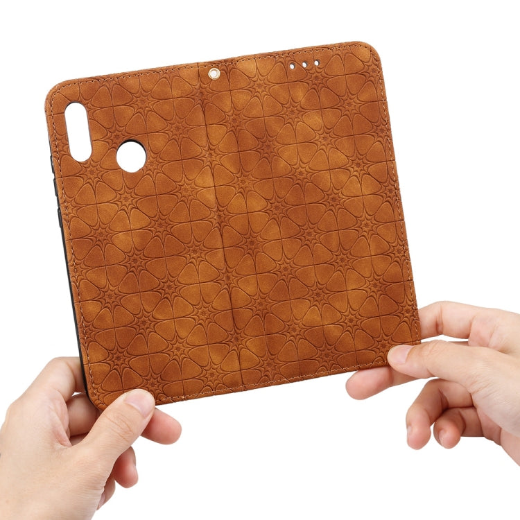 For Huawei Honor 10 Lite Lucky Flowers Embossing Pattern Magnetic Horizontal Flip Leather Case with Holder & Card Slots