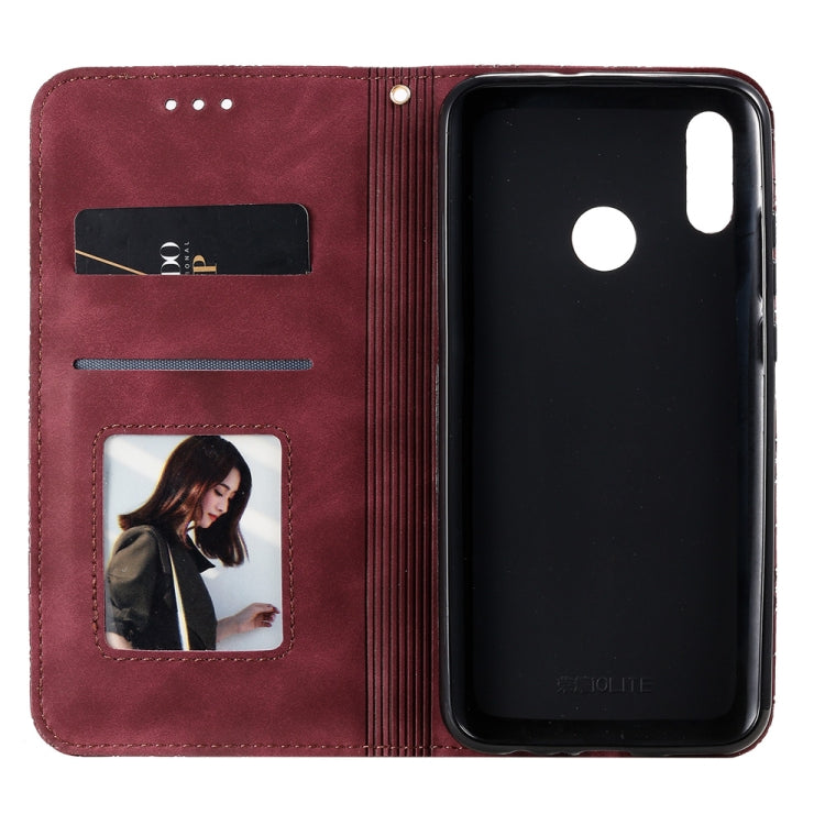 For Huawei Honor 10 Lite Lucky Flowers Embossing Pattern Magnetic Horizontal Flip Leather Case with Holder & Card Slots