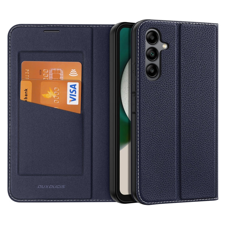 For Samsung Galaxy A34 5G DUX DUCIS Skin X2 Series Horizontal Flip Leather Phone Case(Blue)
