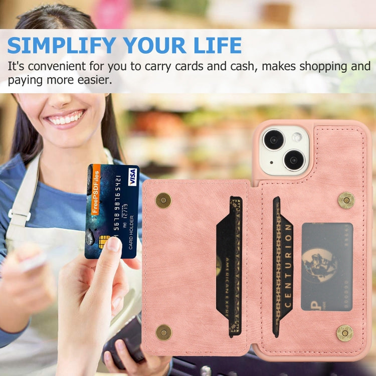 For iPhone 14 Dream Magnetic Back Cover Card Wallet Phone Case