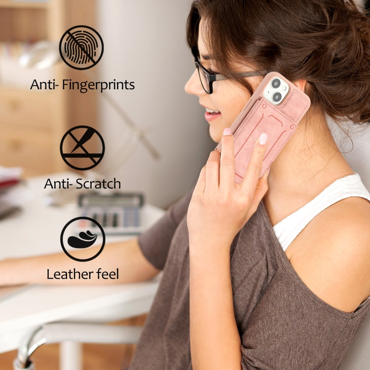 For iPhone 14 Dream Magnetic Back Cover Card Wallet Phone Case