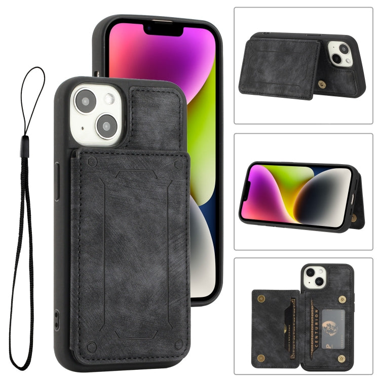 For iPhone 14 Dream Magnetic Back Cover Card Wallet Phone Case