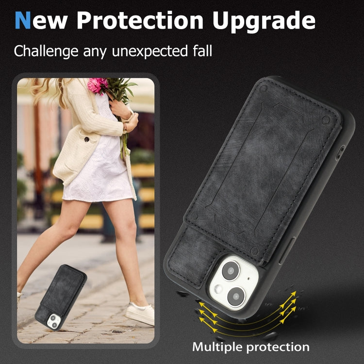 For iPhone 14 Dream Magnetic Back Cover Card Wallet Phone Case