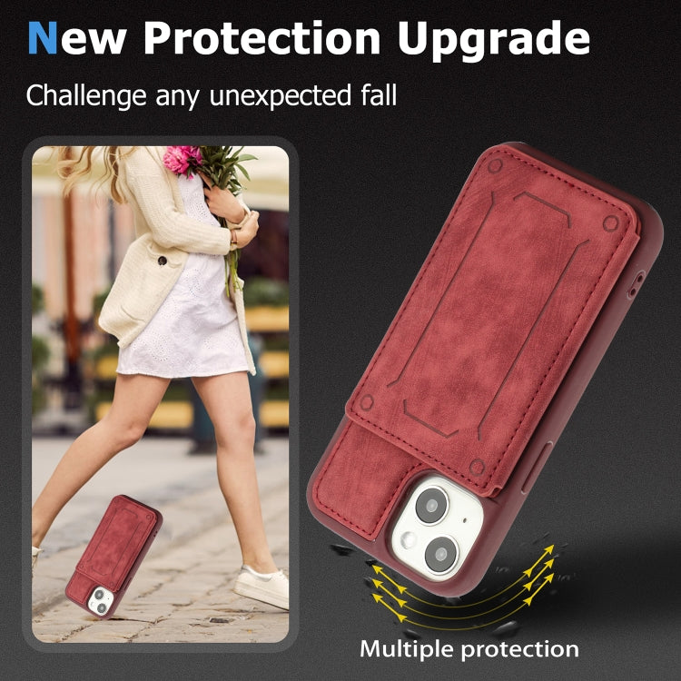 For iPhone 14 Dream Magnetic Back Cover Card Wallet Phone Case