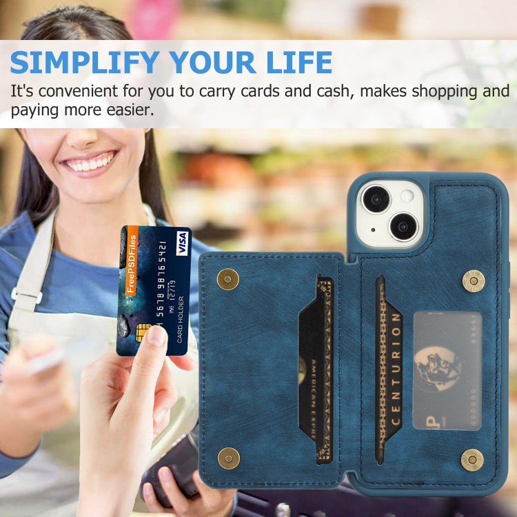For iPhone 14 Dream Magnetic Back Cover Card Wallet Phone Case