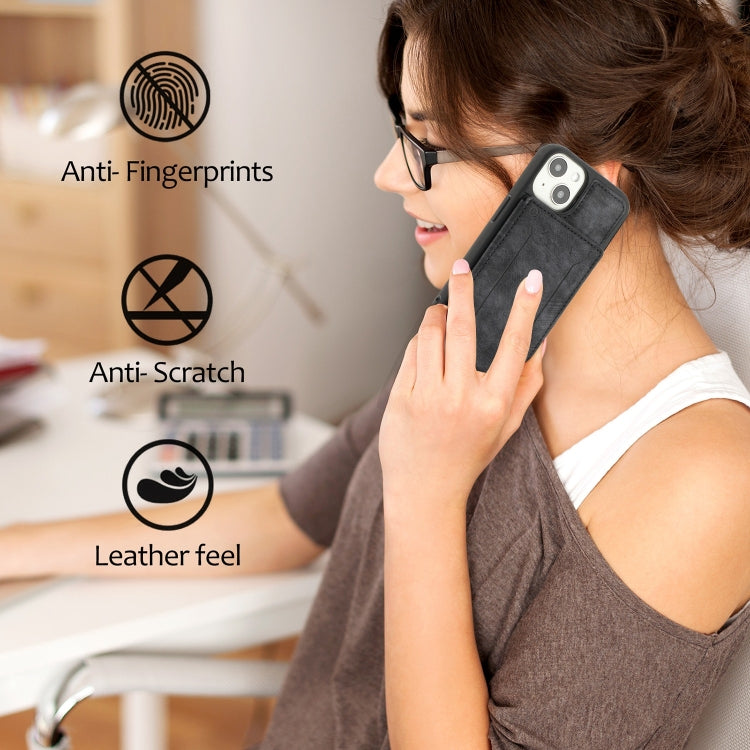 For iPhone 14 Plus Dream Magnetic Back Cover Card Wallet Phone Case