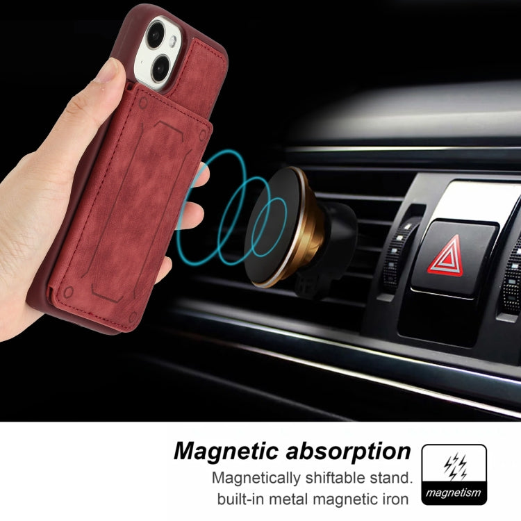 For iPhone 14 Plus Dream Magnetic Back Cover Card Wallet Phone Case