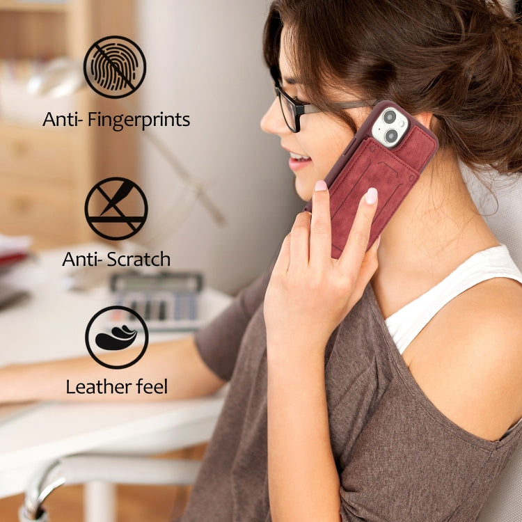 For iPhone 14 Plus Dream Magnetic Back Cover Card Wallet Phone Case