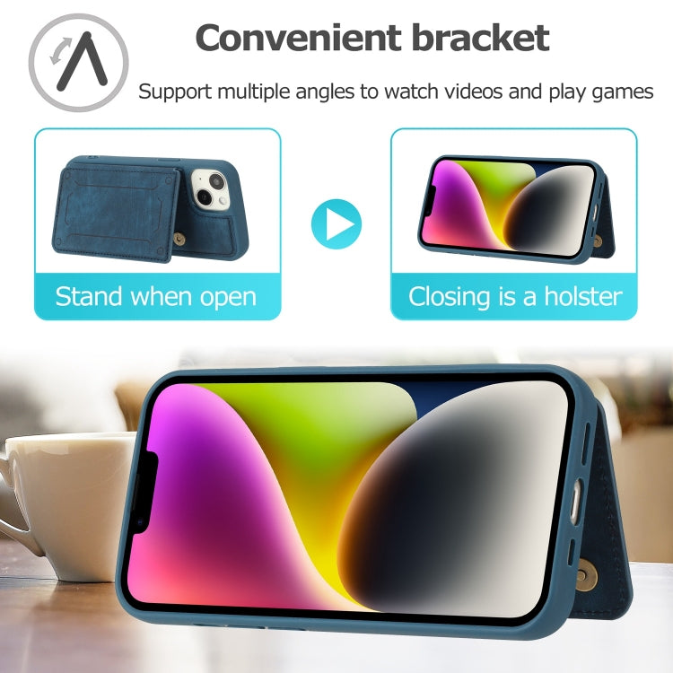 For iPhone 14 Plus Dream Magnetic Back Cover Card Wallet Phone Case