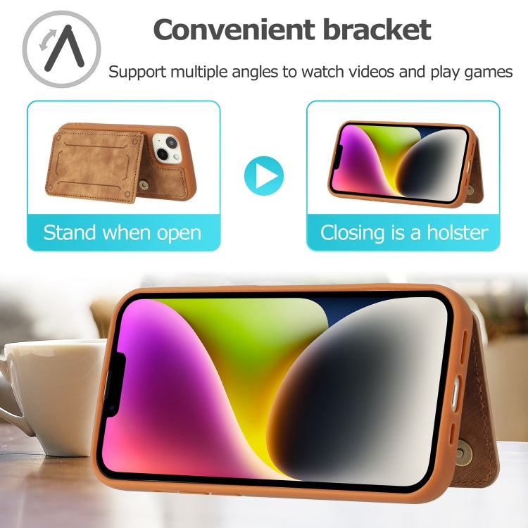 For iPhone 14 Plus Dream Magnetic Back Cover Card Wallet Phone Case