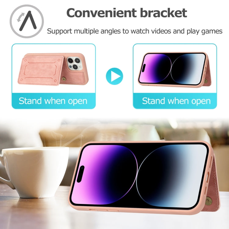 For iPhone 14 Pro Dream Magnetic Back Cover Card Wallet Phone Case
