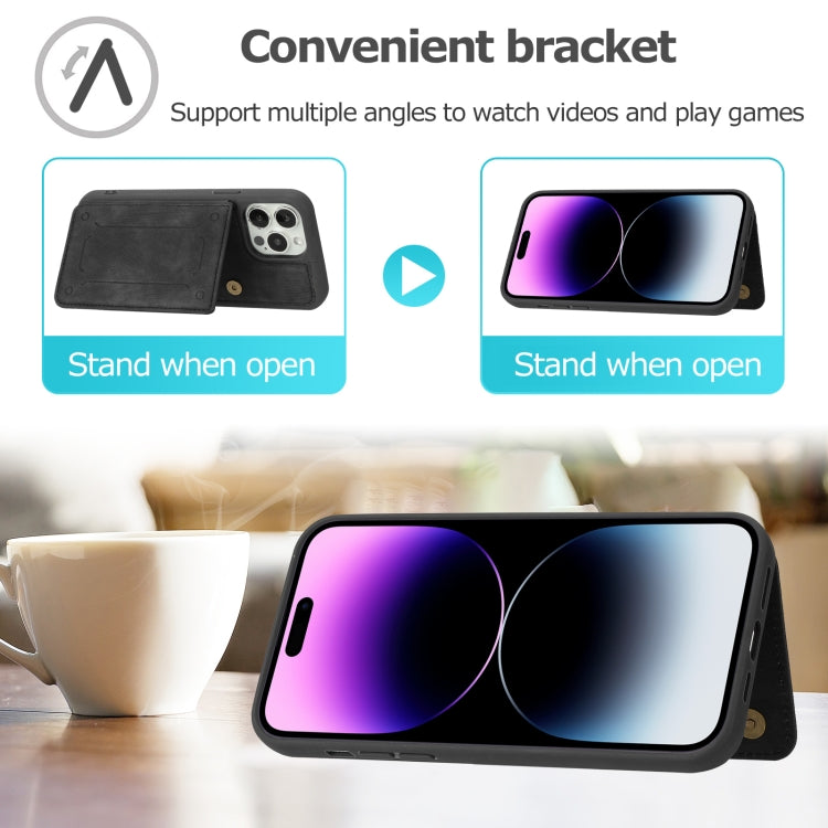 For iPhone 14 Pro Dream Magnetic Back Cover Card Wallet Phone Case