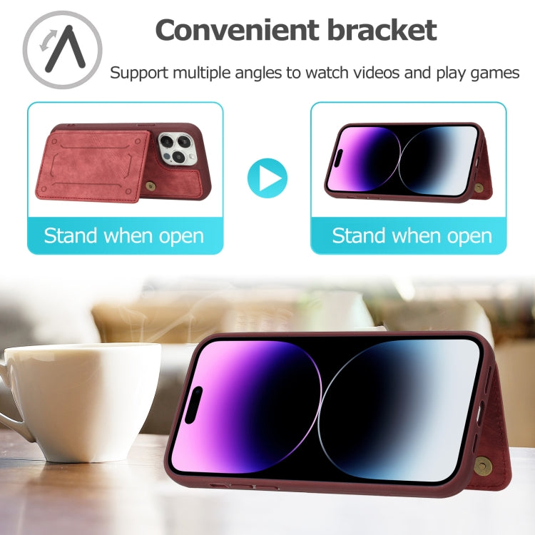 For iPhone 14 Pro Dream Magnetic Back Cover Card Wallet Phone Case