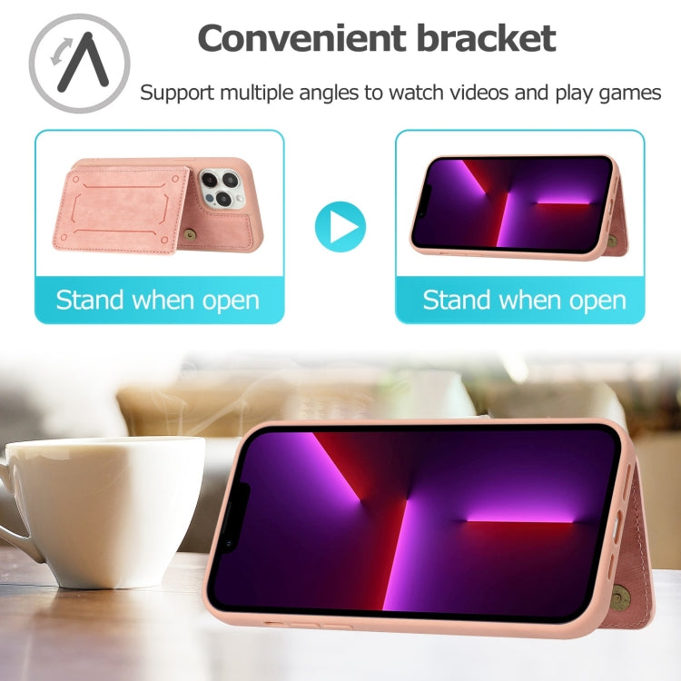 For iPhone 13 Pro Max Dream Magnetic Back Cover Card Wallet Phone Case