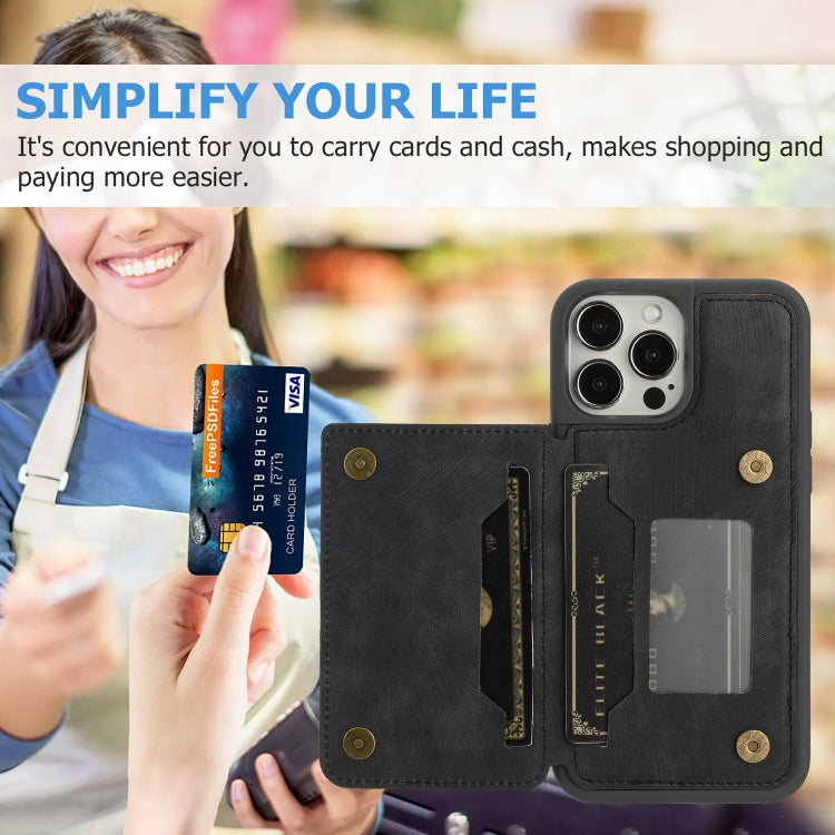 For iPhone 13 Pro Max Dream Magnetic Back Cover Card Wallet Phone Case